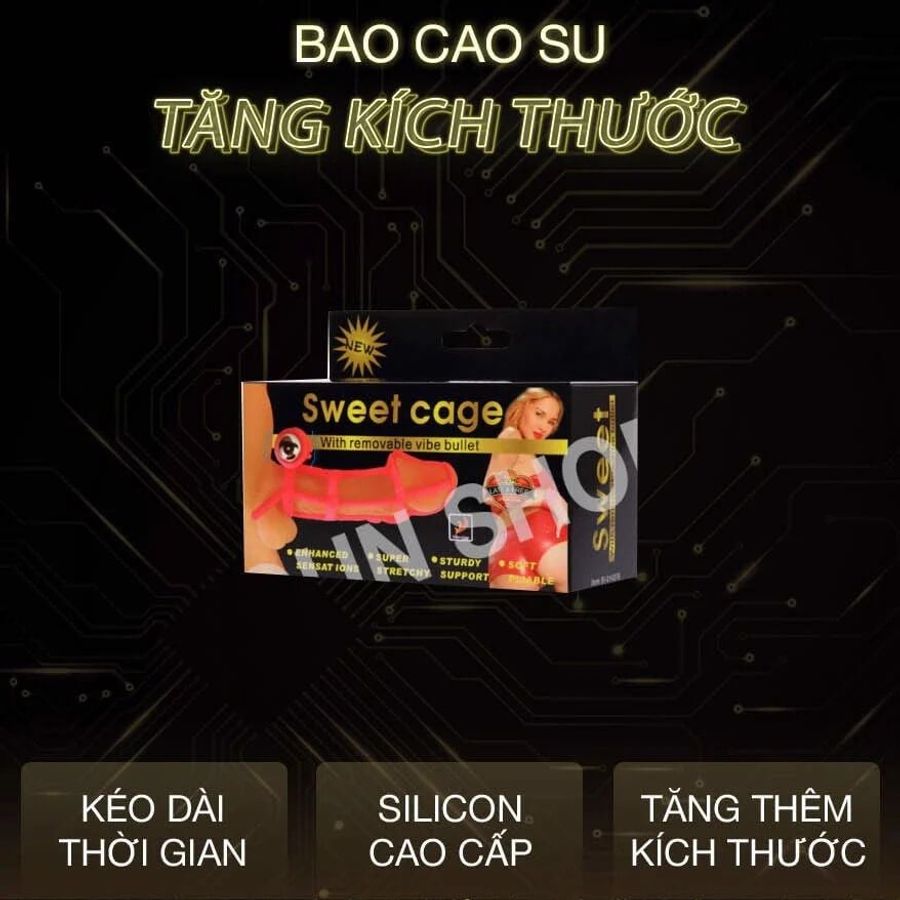 Bao cao su đôn dên rung Baile Sweet Case 378250