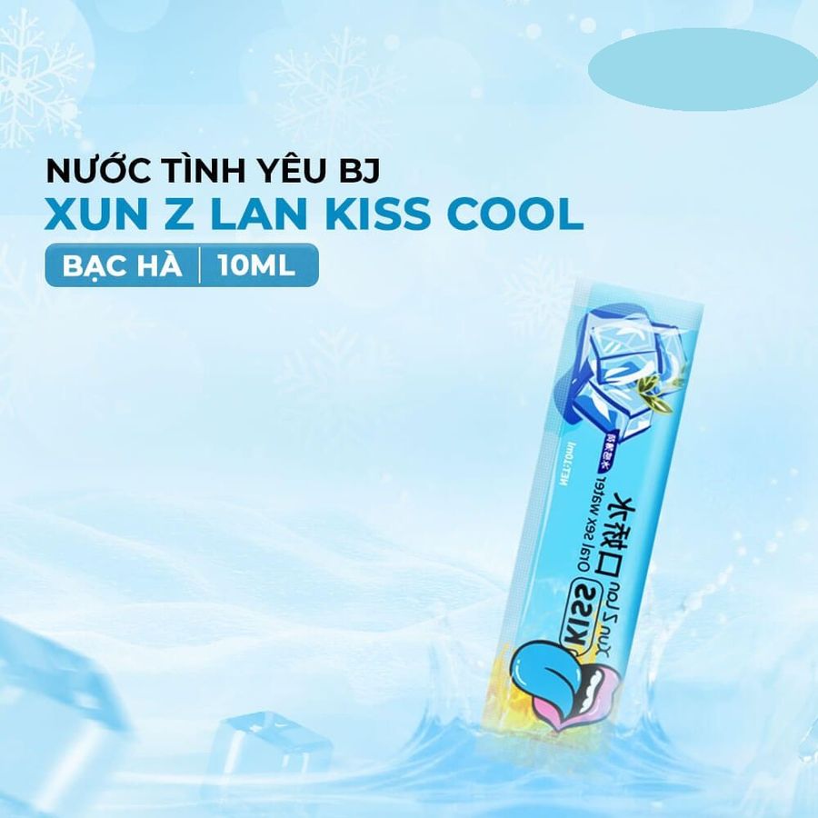 Nước tình yêu BJ mát lạnh hương bạc hà Xun Z Lan Kiss Cool - Gói 10ml cao cấp chính hãng