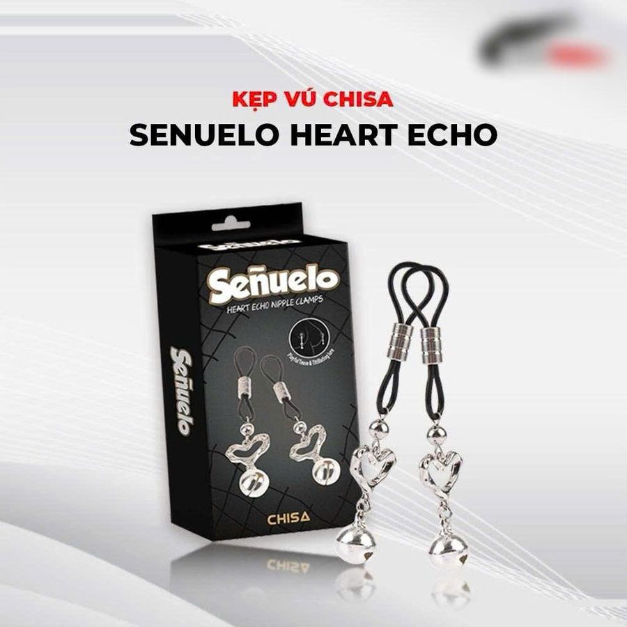 Kẹp vú kích thích đầu ti Chisa Senuelo Heart Echo Nipple Clamps 378747