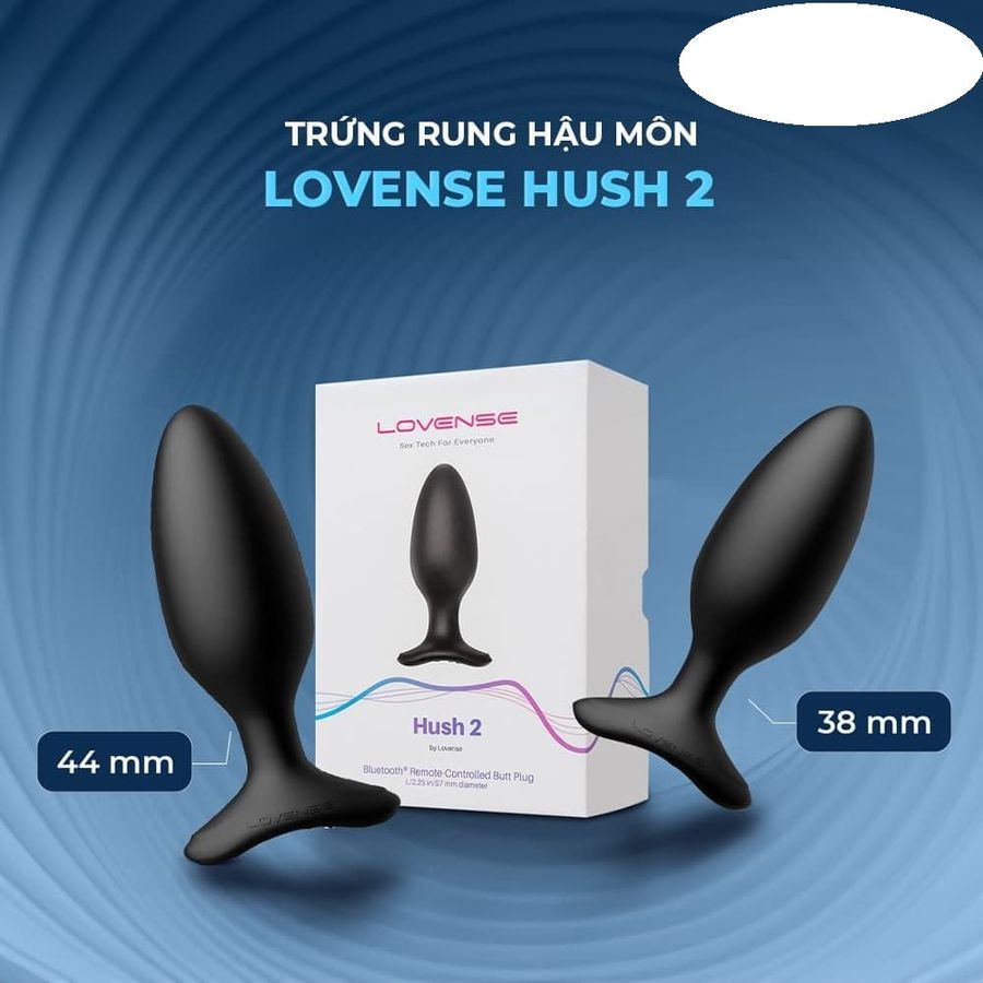 Trứng rung hậu môn Lovense Hush 2 cao cấp chính hãng