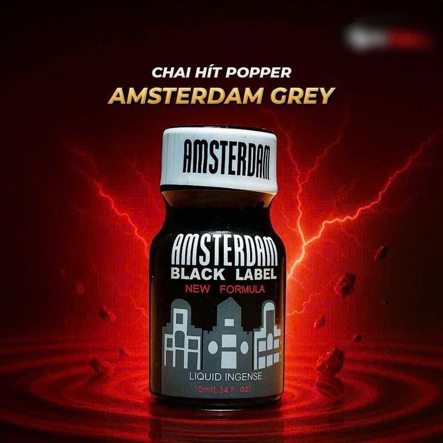 Chai hít tăng khoái cảm Popper PWD USA Amsterdam Grey - Chai 10ml 378786