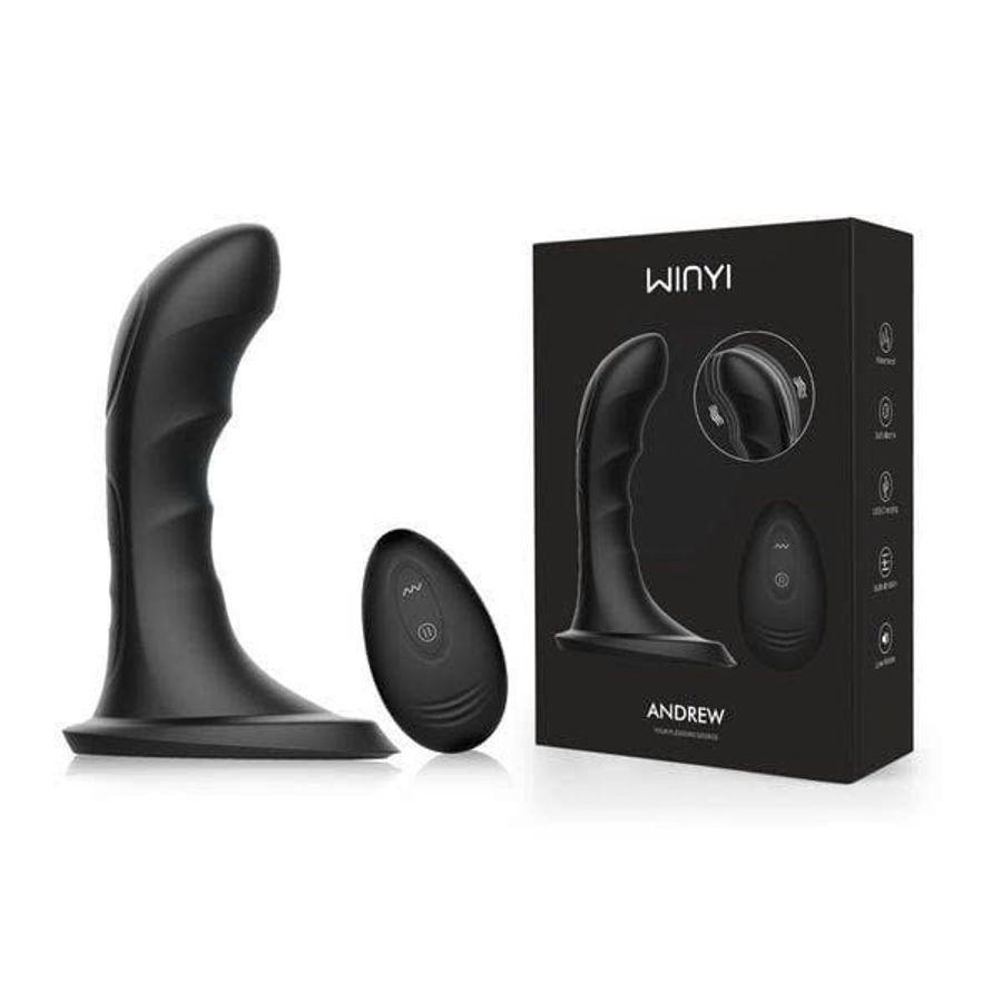 Phích Cắm Massage Kích Thích Hậu Môn Silicone Mềm Rung - Bú - Liếm 10 Chế Độ Cao Cấp Winyi Andrew - Điều Khiển Từ Xa