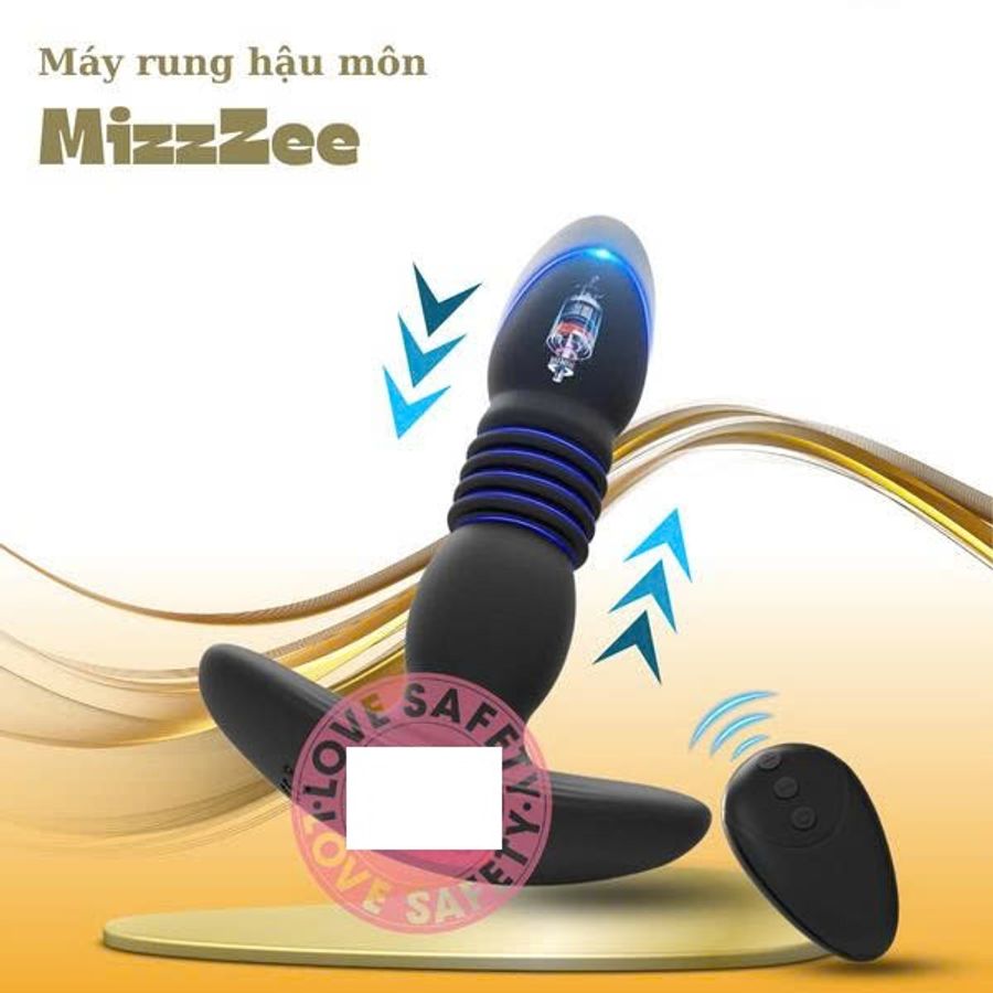 Phích Cắm Hậu Môn Silicone Xịn Cao Cấp Rung - Thụt 10 Chế Độ MizzZee Hàng Chính Hãng - Nhỏ Gọn Điều Khiển Remote