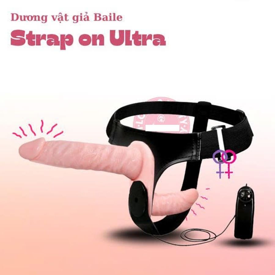 Dương Vật Giả Có Đai Đeo Massage Rung Đa Năng Baile Strap On Ultra Chính Hãng -  Điều Khiển Remote Pin Aa
