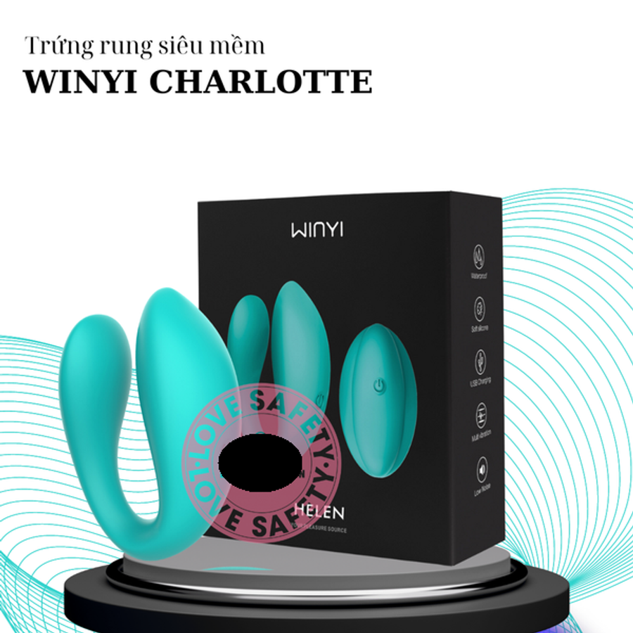 Trứng Rung Silicone Siêu Mềm Mại Cao Cấp Charlotte 10 Chế Độ Rung - Sạc Điện