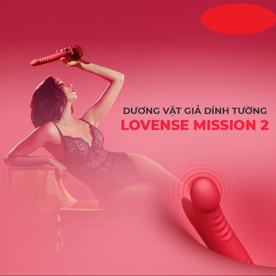 Dương vật giả có đế đa chức năng rung sưởi ấm Lovense Mission 2 chính hãng