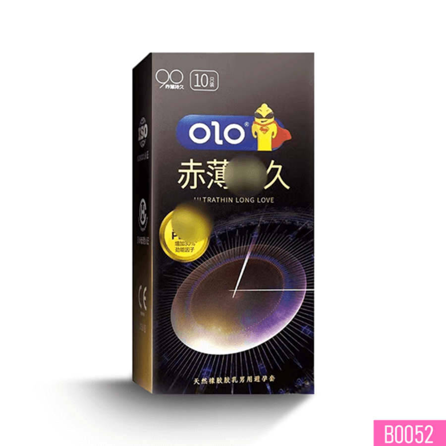 Bao cao su OLO Ultrathin Long Love siêu mỏng kéo dài thời gian Hộp 10 cái 382470