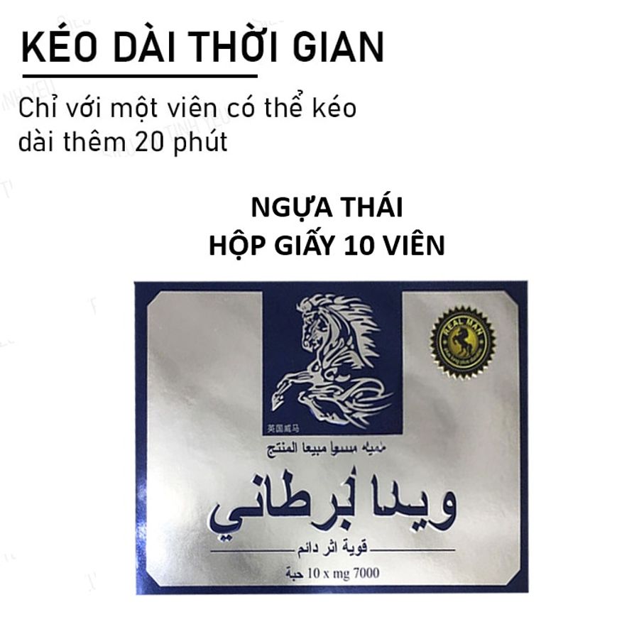 Viên uống cường dương Ngựa Thái 7000mg tăng cường sinh lý hộp giấy 10 viên 382580