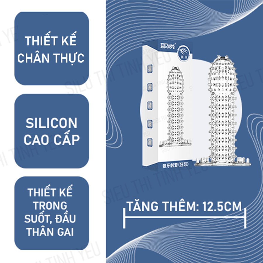 (Có Video) Bao cao su Aichao dài 12.5cm toàn thân gai