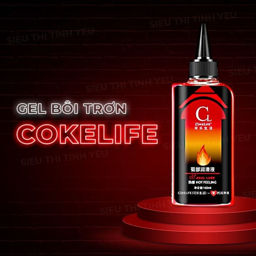 Gel  bôi trơn hậu môn giảm đau Cokelife nóng ấm chai 85ml