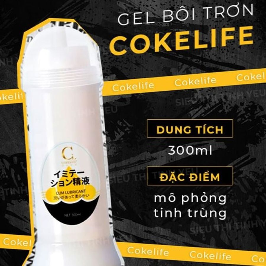 Gel bôi trơn mô phỏng tinh trùng tinh chất sữa Cokelife chai 300ml