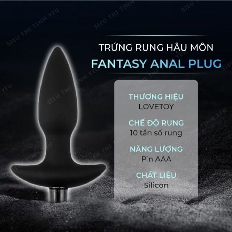 (Có Video) Trứng rung LoveToy Fantasy Anal Plug 10 chế độ rung dùng pin