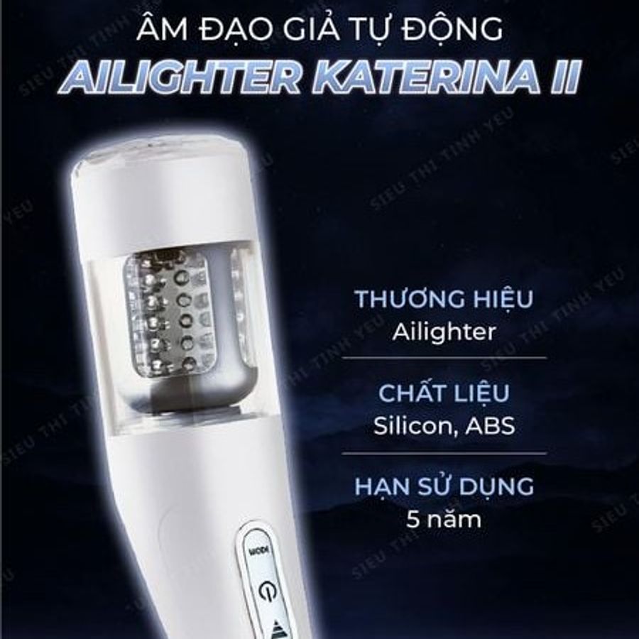 (Có Video) Âm đạo giả tự động Ailighter Katerina II rung 5 chế độ xoay ngoáy 360 độ pin sạc