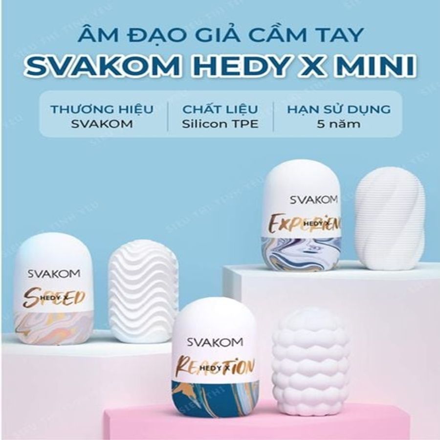 Âm đạo giả nhỏ gọn Svakom Hedy X hình dạng trứng mini mềm mịn(Ngẫu nhiên)