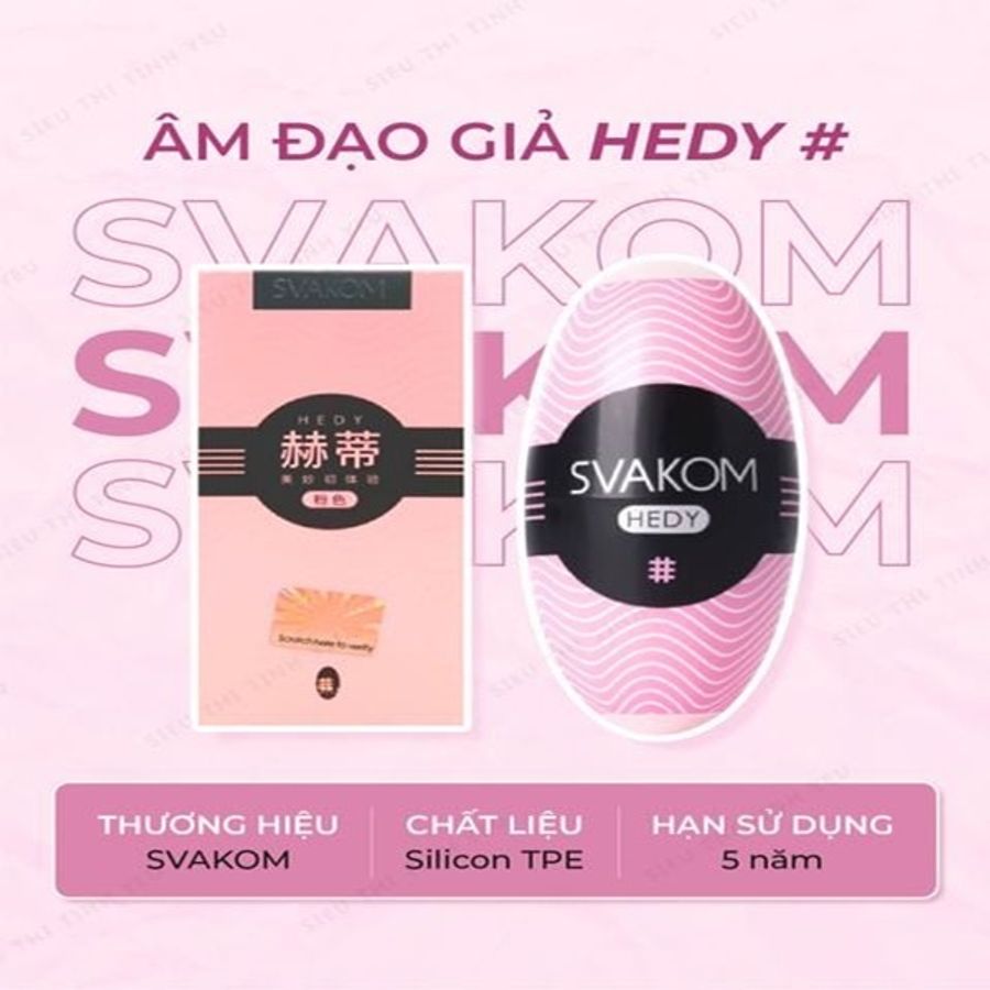 Âm đạo giả nhỏ gọn tiện dụng Svakom Hedy Pink cao cấp