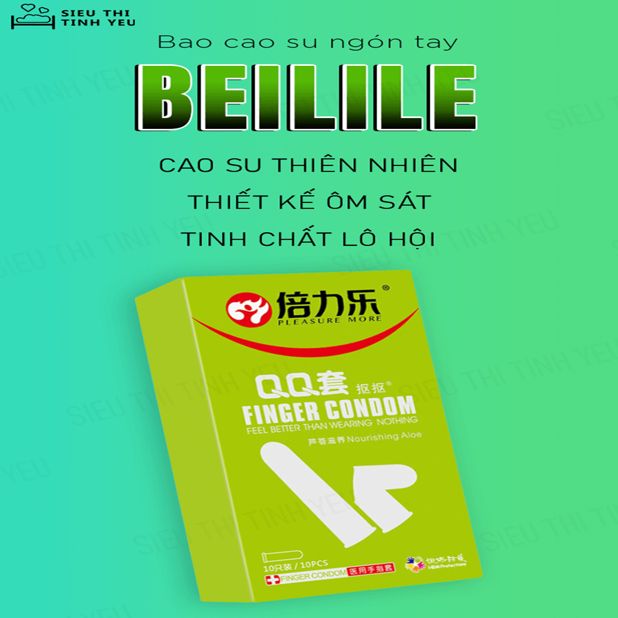 Bao cao su ngón tay Beilile hương nha đam thanh mát