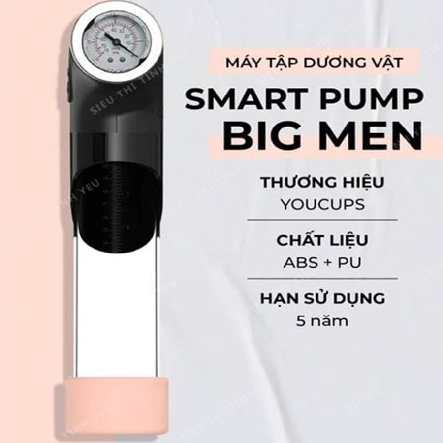 (Có video)Máy tập dương vật Youcups Smart Pump Big Men tự động pin sạc