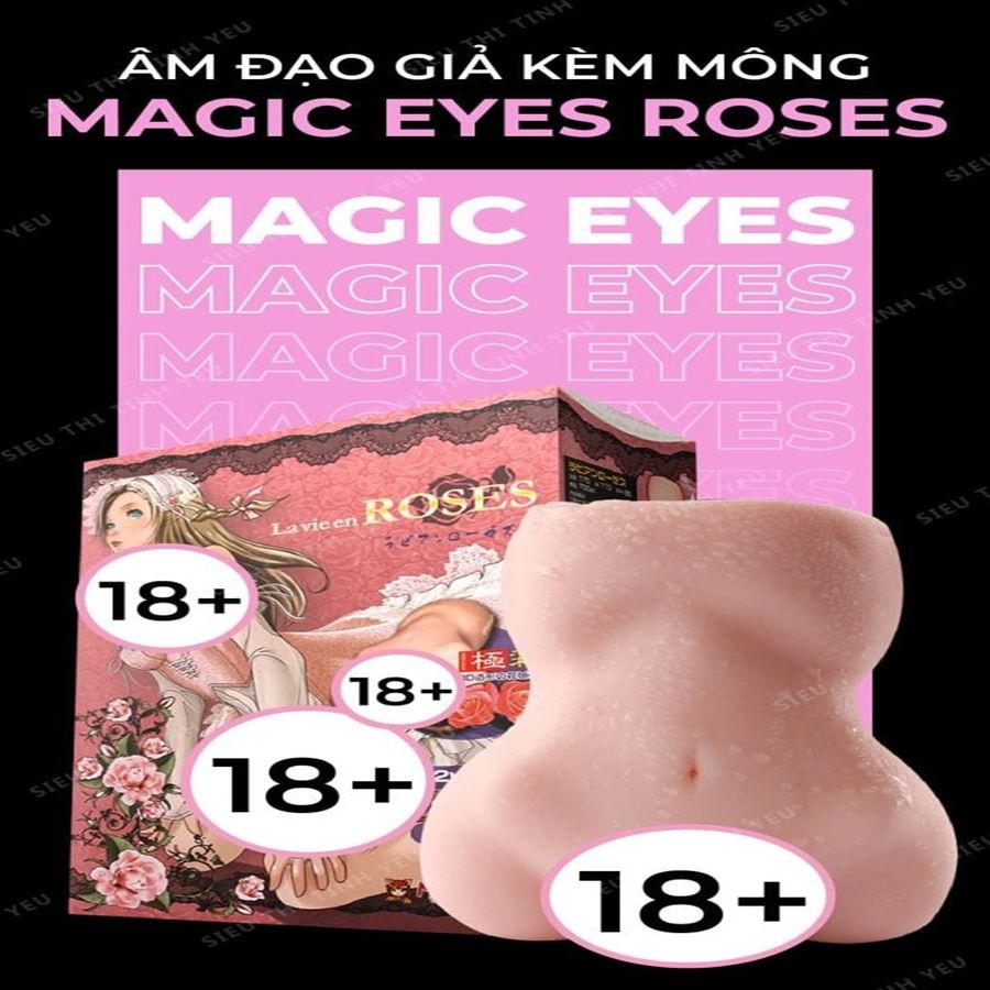 (Có Video) Âm đạo giả búp bê mini silicone nguyên khối Magic Eyes Roses 384077