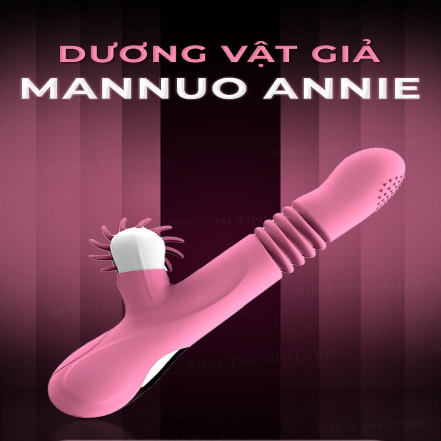 (Có video) Dương vật giả rung xoay ngoáy thụt làm ấm ManNuo Annie