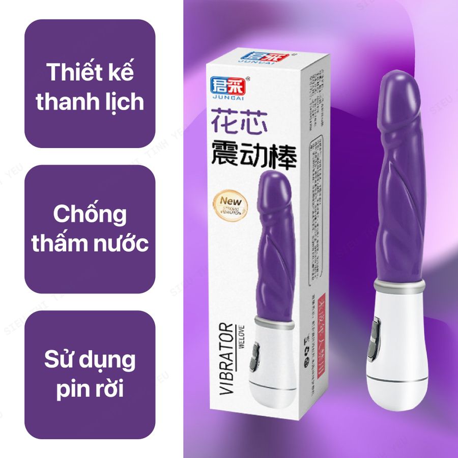 (Có video) Dương vật giả Juncai đa chế độ rung dùng pin