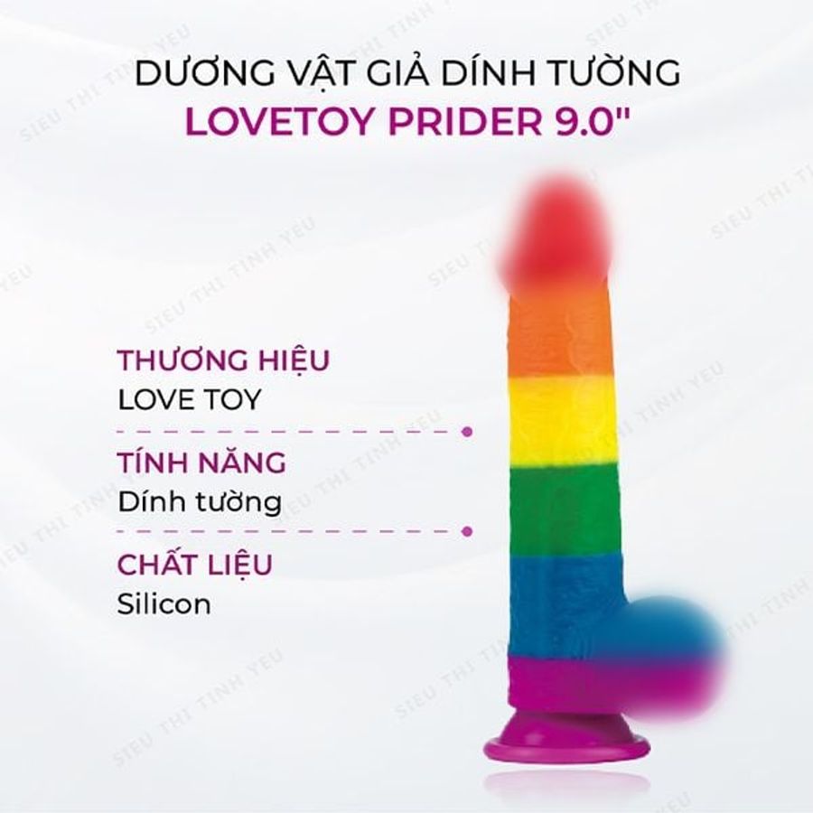 (Có video) Dương vật giả dính tường Lovetoy Prider LGBT Style 9.0
