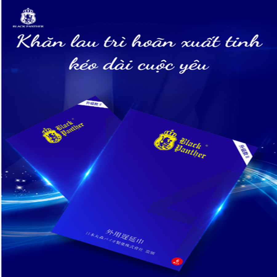 Khăn lau Black Panther Delay Wipes thế hệ thứ 4 chống xuất tinh sớm kéo dài thời gian 382583