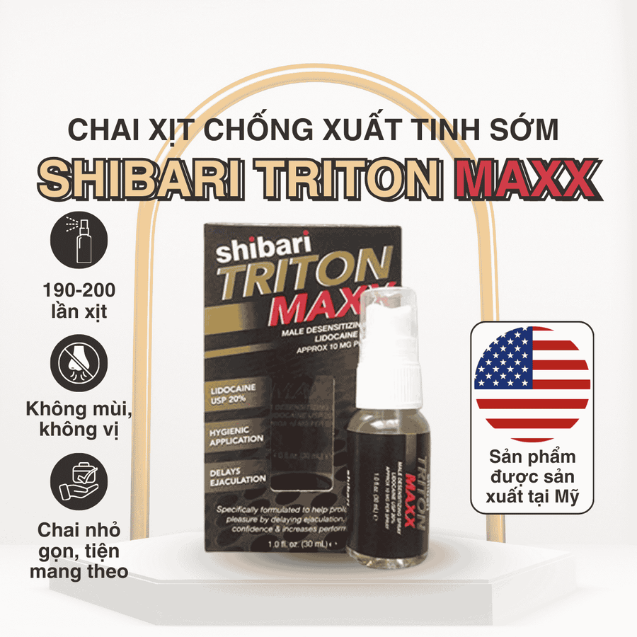 Chai xịt kéo dài thời gian lâu ra nam giới Shibari Triton Maxx Chính Hãng