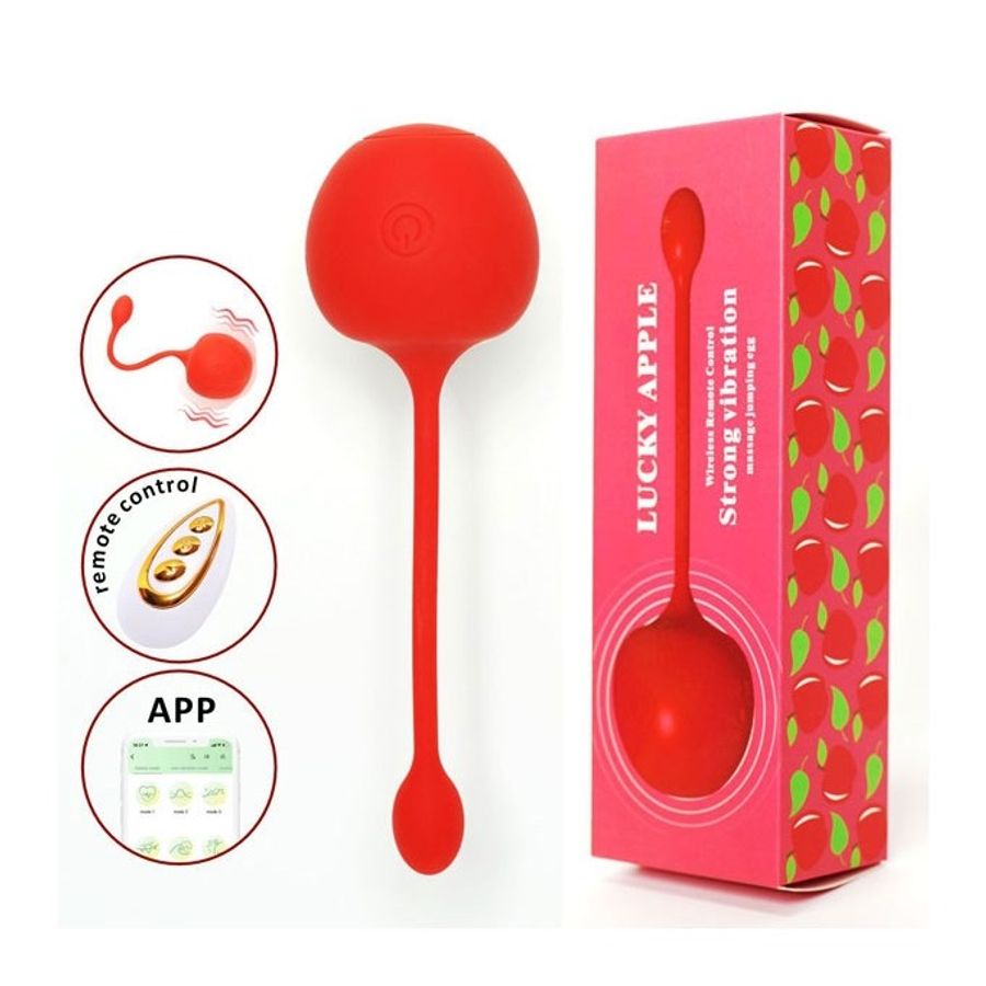 Trứng rung ngụy trang quả táo điều khiển xa dài 12.5cm