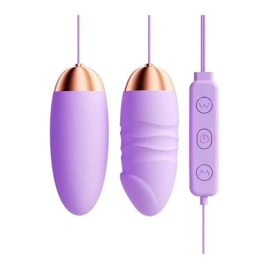 Trứng rung 2 đầu silicon có 10 chế độ dài 64mm