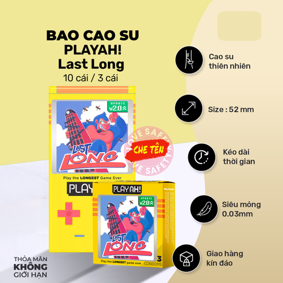 Bao Cao Su Kéo Dài Thời Gian Playah Last Long Cao Cấp Chính Hãng