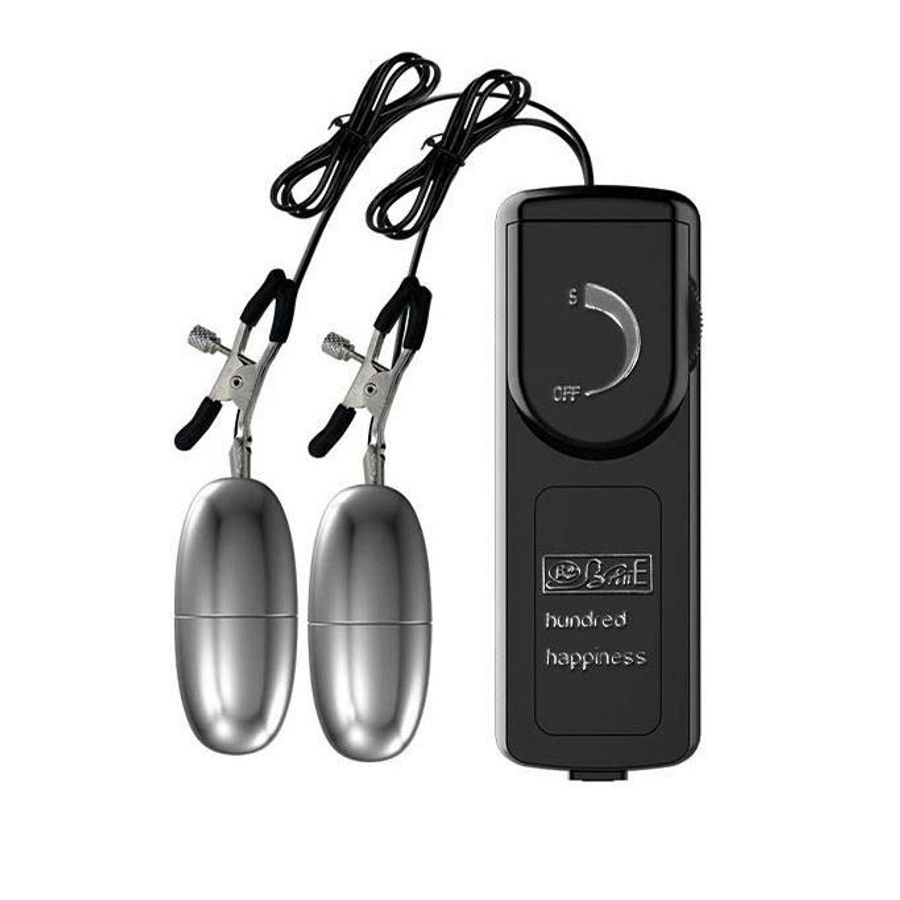 Trứng rung điều khiển có dây nối kẹp ti silicon dài 107mm 391790