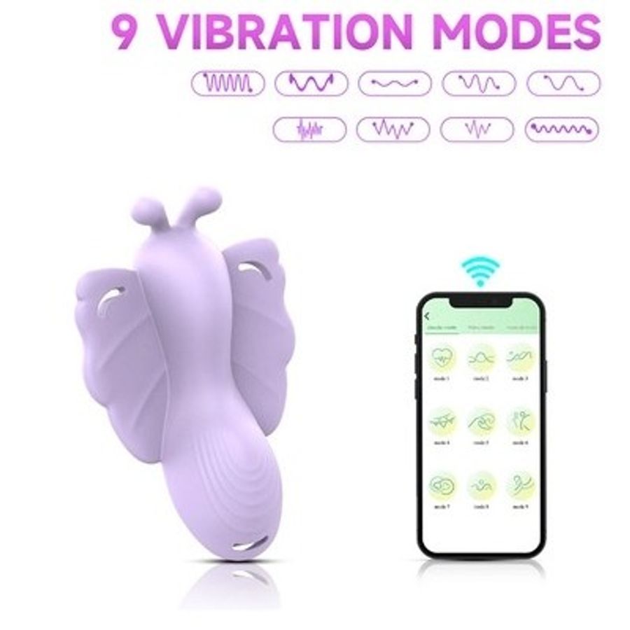 Máy rung âm vật cánh bướm điều khiển qua APP dài 10.5cm