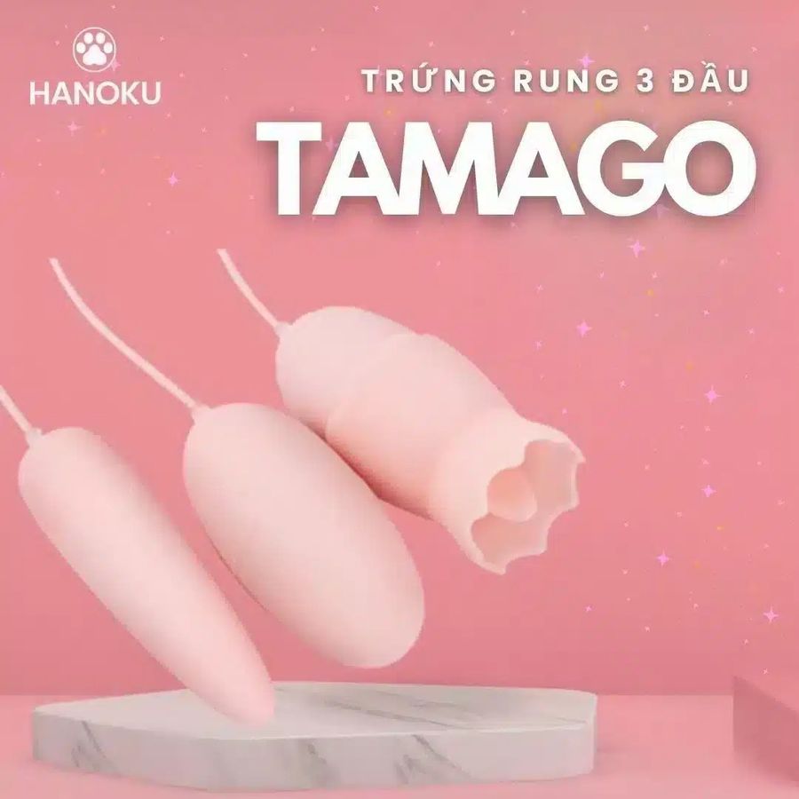 (Có video) Trứng rung 3 đầu kết hợp lưỡi Tamago 20 chế độ rung cực mạnh 