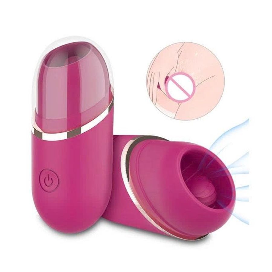 Máy rung âm vật mini silicon có 9 chế độ sạc điện dài 8.3cm