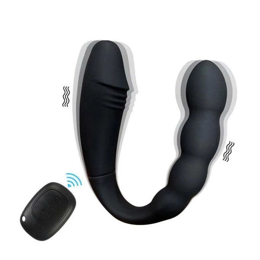 Máy rung 2 đầu silicon hình chữ U có 10 chế độ dài 11.8cm