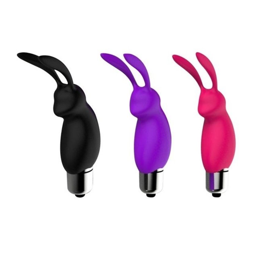 Máy rung âm vật mini hình tai thỏ dài 10cm chất liệu silicon