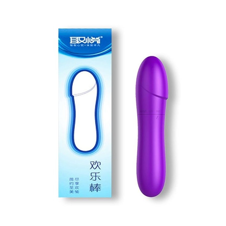 Máy rung massage âm đạo mini nhựa màu tím dài 135mm