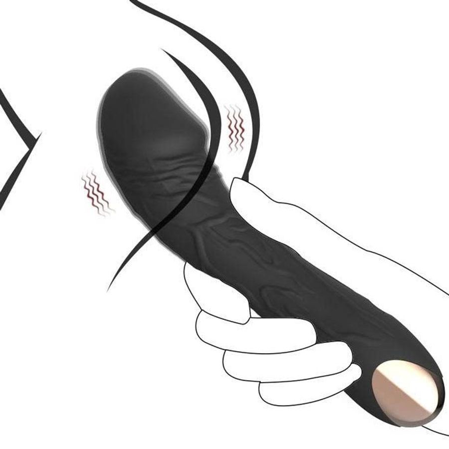 Dương vật giả silicon dài 18.1cm có 20 tần số chống nước