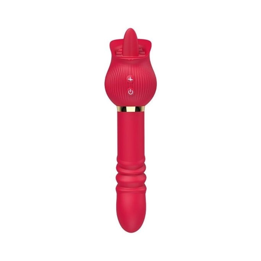 Máy rung hình hoa hồng có lưỡi liếm rung  dài 16cm