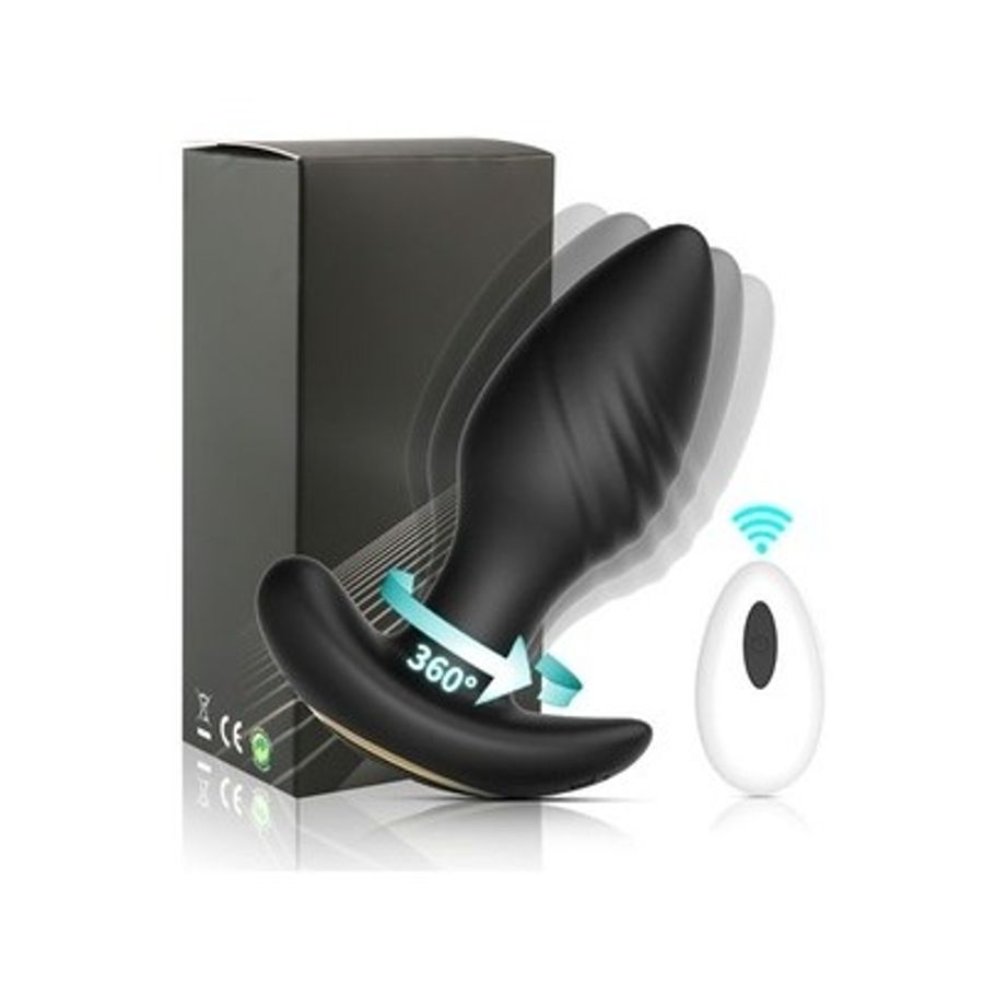  Butt plug đế thuyền rung ngoáy 360 độ điều khiển từ xa