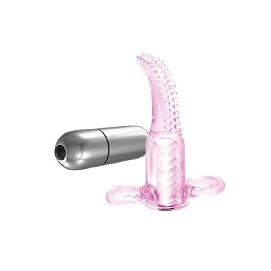 Lưỡi rung có gai silicon màu hồng dài 11cm với 10 chế độ rung