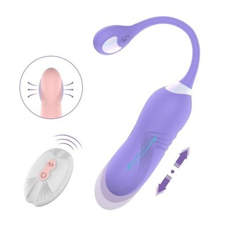 Trứng rung cực mạnh điều khiển từ xa dài 230mm chống nước 393432