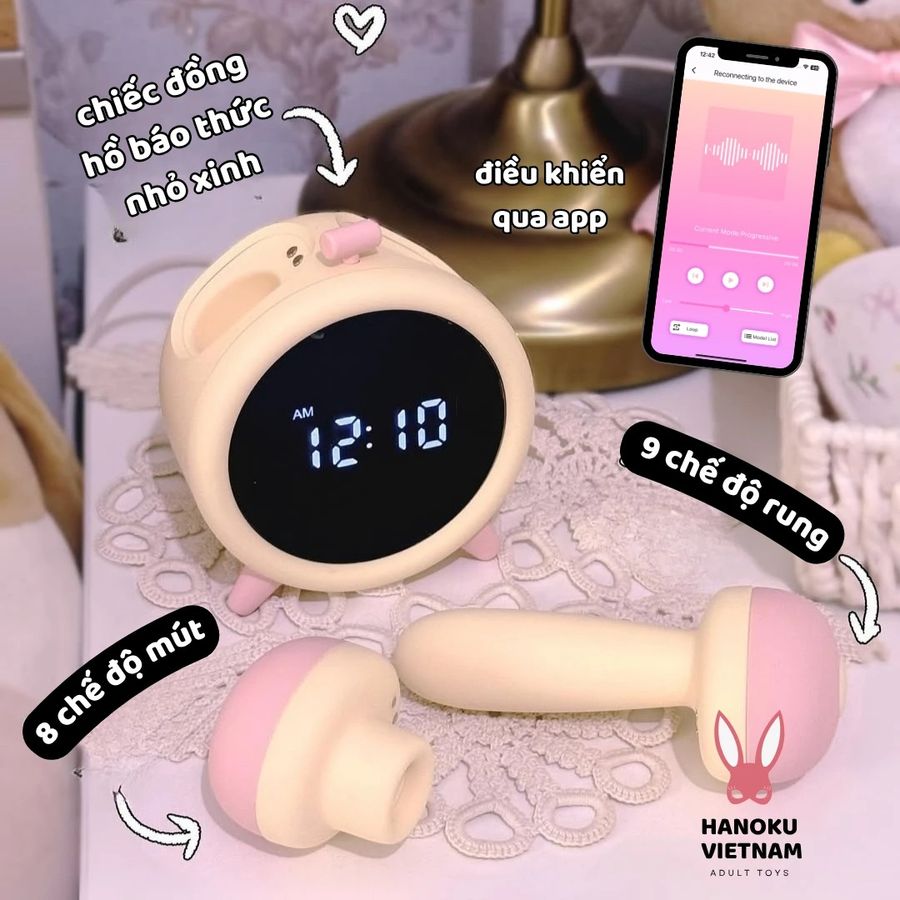 (Có video) Trứng rung ngụy trang đồng hồ rung hút điều khiển qua APP Naughty Clock