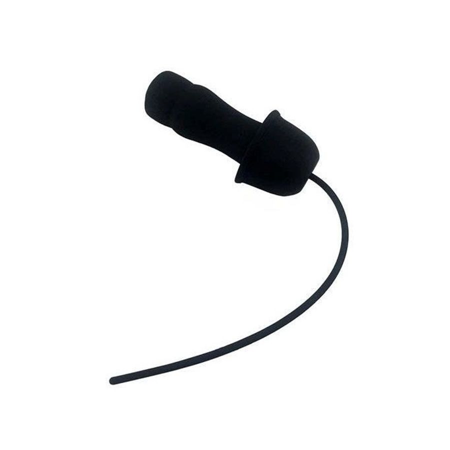 Sounding que rung niệu đạo silicon màu đen dài 34cm