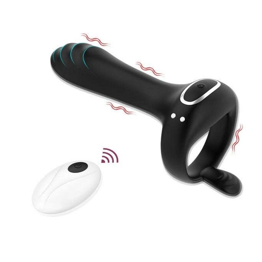 Vòng rung tình yêu có 9 tần số kèm dương vật silicon