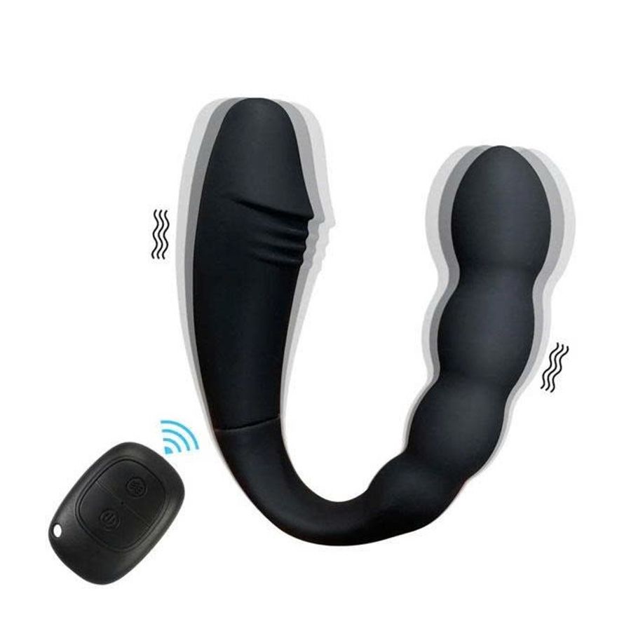 Máy rung 2 đầu silicon hình chữ U có 10 chế độ dài 11.8cm 393626