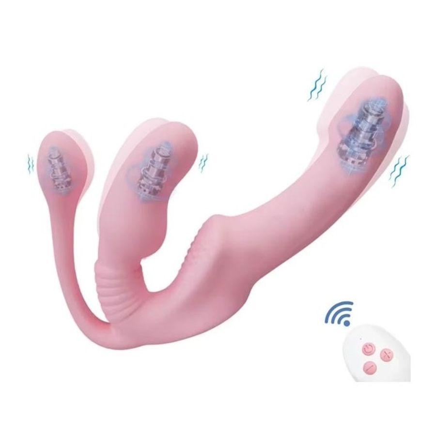 Dương vật giả 3 đầu dành cho les điều khiển từ xa 393674