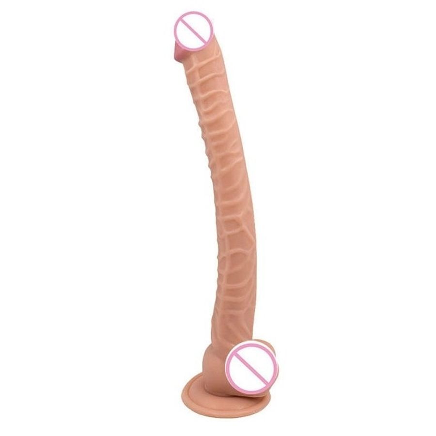 Dương vật giả siêu dài 40cm có gân nổi đế dính tường