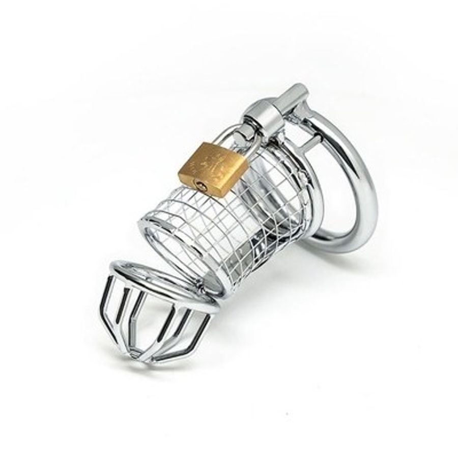 Khóa dương vật dạng lồng inox cao cấp không gỉ