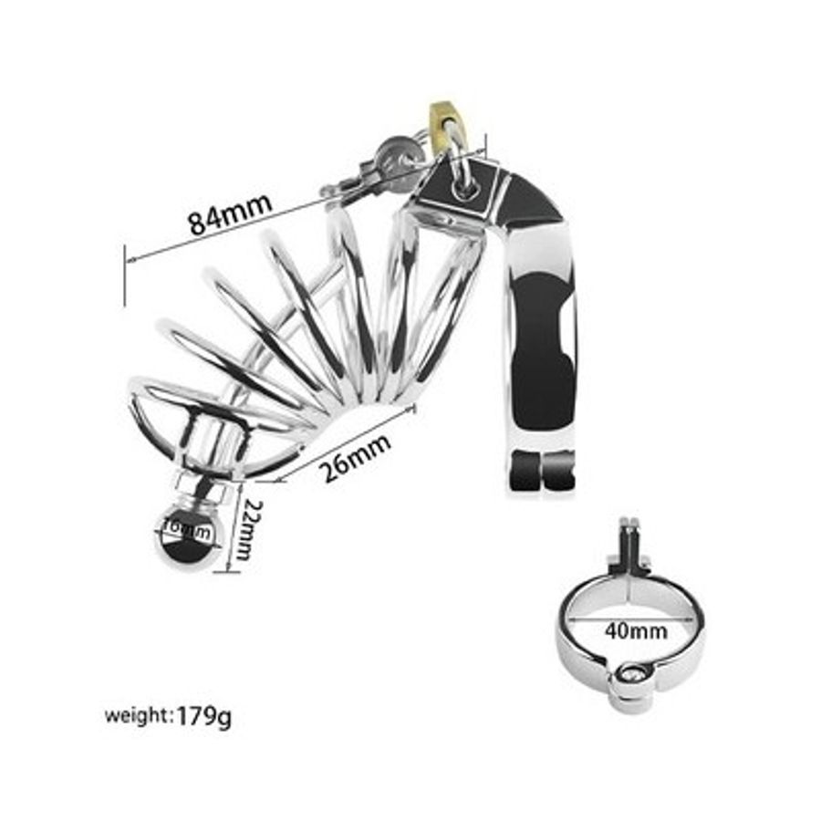 Khóa dương vật inox hình lò xo kèm chìa khóa với 3 size